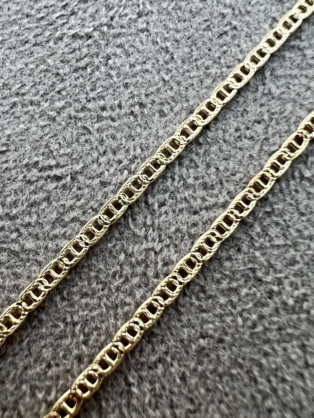Gold Over Sterling Silver Mariner Link Chain Necklace 20”